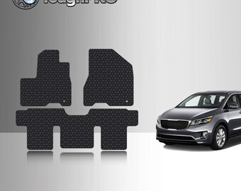 ToughPRO Floor Mats Black For KIA Sedona All Weather Custom Fit 2015-2021