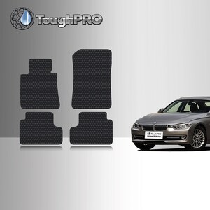 ToughPRO Floor Mats Black For BMW 3 Series Convertible All Weather 2012-2018