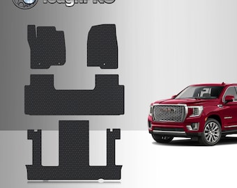 ToughPRO Floor Mats + 3rd Row Black For GMC Yukon Denali 2nd Row Bucket 2021-2025