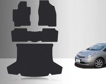 ToughPRO Full Set Floor Mats Black For Toyota Prius All Weather Custom Fit 2004-2009