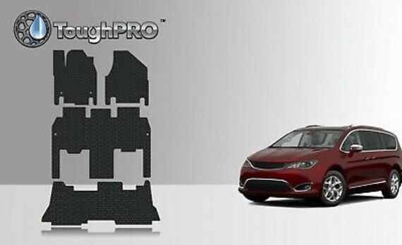 ToughPRO Heavy Duty Rubber Floor Mats For Chrysler Pacifica Hybrid (2017-2025) - Includes 3rd Row - Black