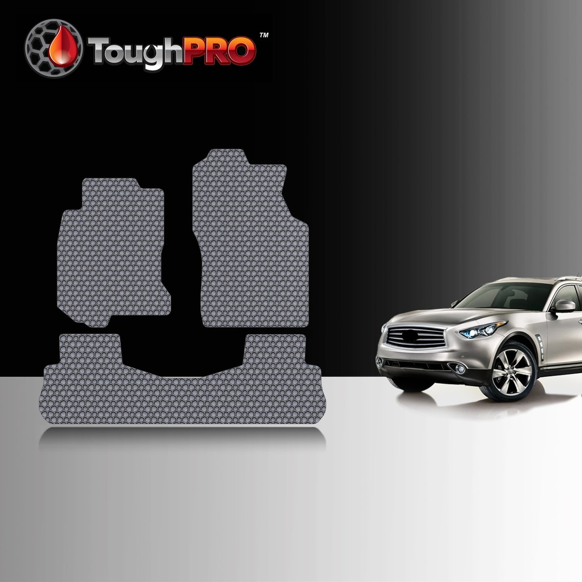 ToughPRO Floor Mats Gray For Infiniti FX35 All Weather Custom Etsy