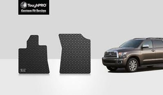 ToughPRO All-Weather Custom Floor Mats For Toyota Sequoia (2008-2022) – Black Rubber, Heavy Duty
