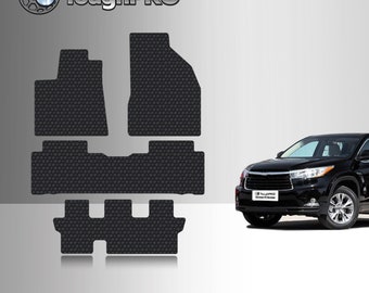 ToughPRO Floor Mats + 3rd Row Black For Toyota Highlander Bench 2014-2019