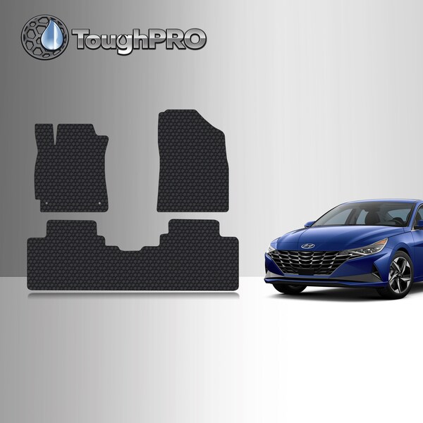 ToughPRO Floor Mats Black For Hyundai Elantra All Weather Custom Fit 2021-2024