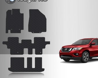 ToughPRO Floor Mats + 3rd Row Black For Nissan Pathfinder All Weather 2013-2020