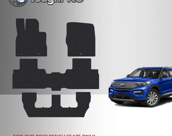 ToughPRO Floor Mats + 3rd Row Black For Ford Explorer 2nd Row Bench 2020-2025