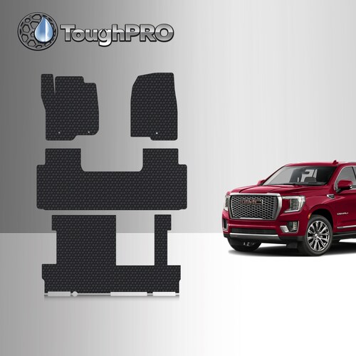 ToughPRO Floor Mats outlet + 3rd Row Black For GMC Yukon XL 2nd Row Bench 2021-2023