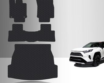 ToughPRO Full Set Floor Mats Black For Toyota RAV4 All Weather Custom Fit 2019-2024