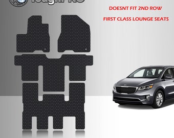 ToughPRO Floor Mats + 3rd Row Black For KIA Sedona 7 Seater All Weather 2015-2021