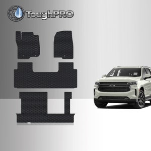 ToughPRO Floor Mats + 3rd Row Black For Chevrolet Tahoe 2nd Row Bench 2021-2025