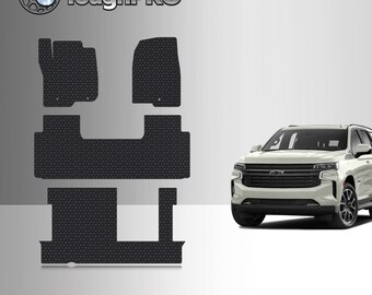 ToughPRO Floor Mats + 3rd Row Black For Chevrolet Tahoe 2nd Row Bench 2021-2025