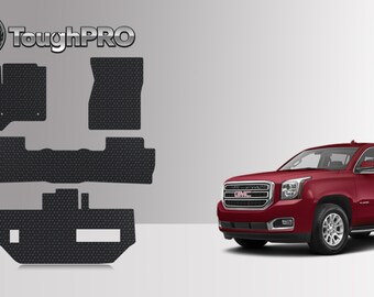 ToughPRO Floor Mats + 3rd Row Black For GMC Yukon XL 2nd Row Bench 2015-2020