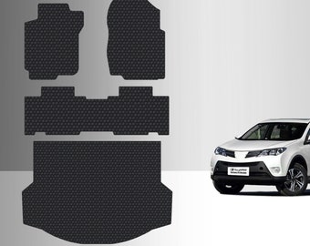 ToughPRO Full Set Floor Mats Black For Toyota RAV4 All Weather Custom Fit 2013-2018