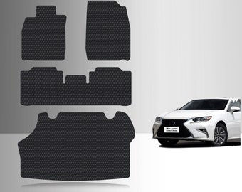 ToughPRO Full Set Floor Mats Black For Lexus ES300h All Weather Custom Fit 2013-2015