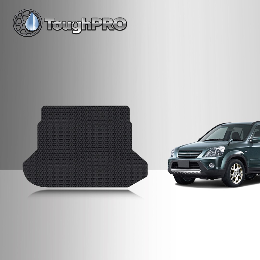 ToughPRO Cargo Mat For 2002-2006 Honda CR-V – Black All Weather Custom Fit Rubber Liner – Lifetime Warranty