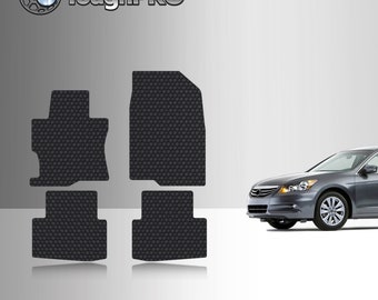 ToughPRO Floor Mats Black For Honda Accord All Weather Custom Fit 2008-2012
