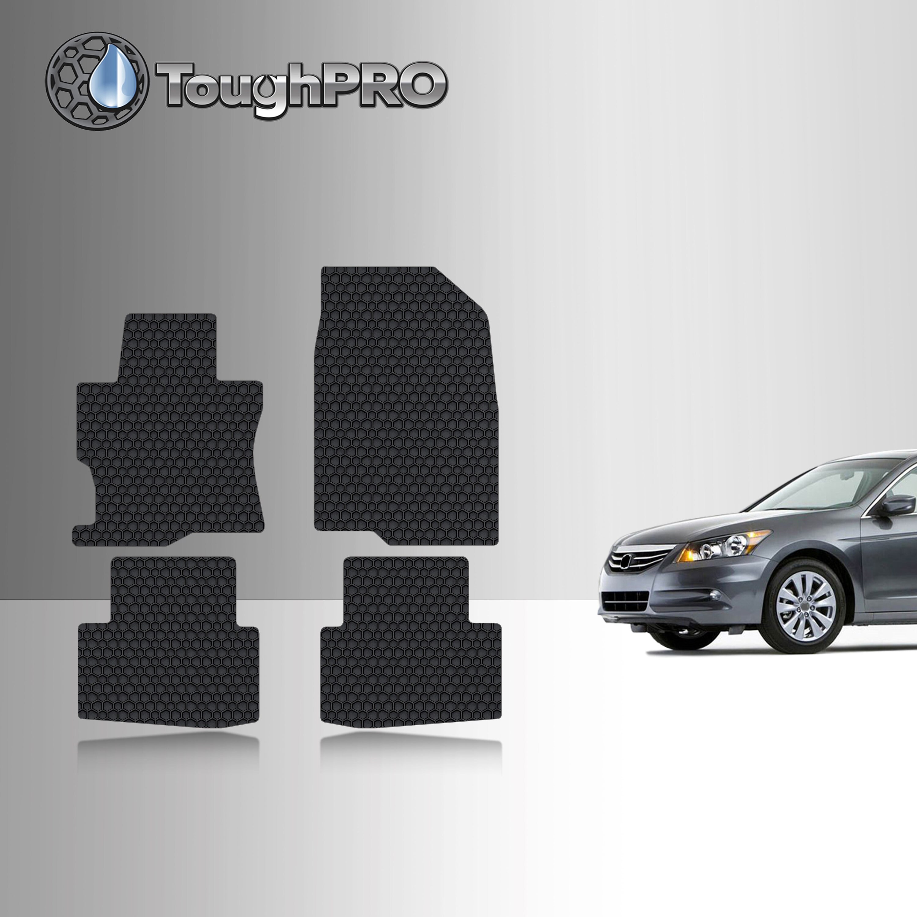ToughPRO Front Floor Mats For 2003-2007 Honda Accord – Black All-Weather Custom Fit