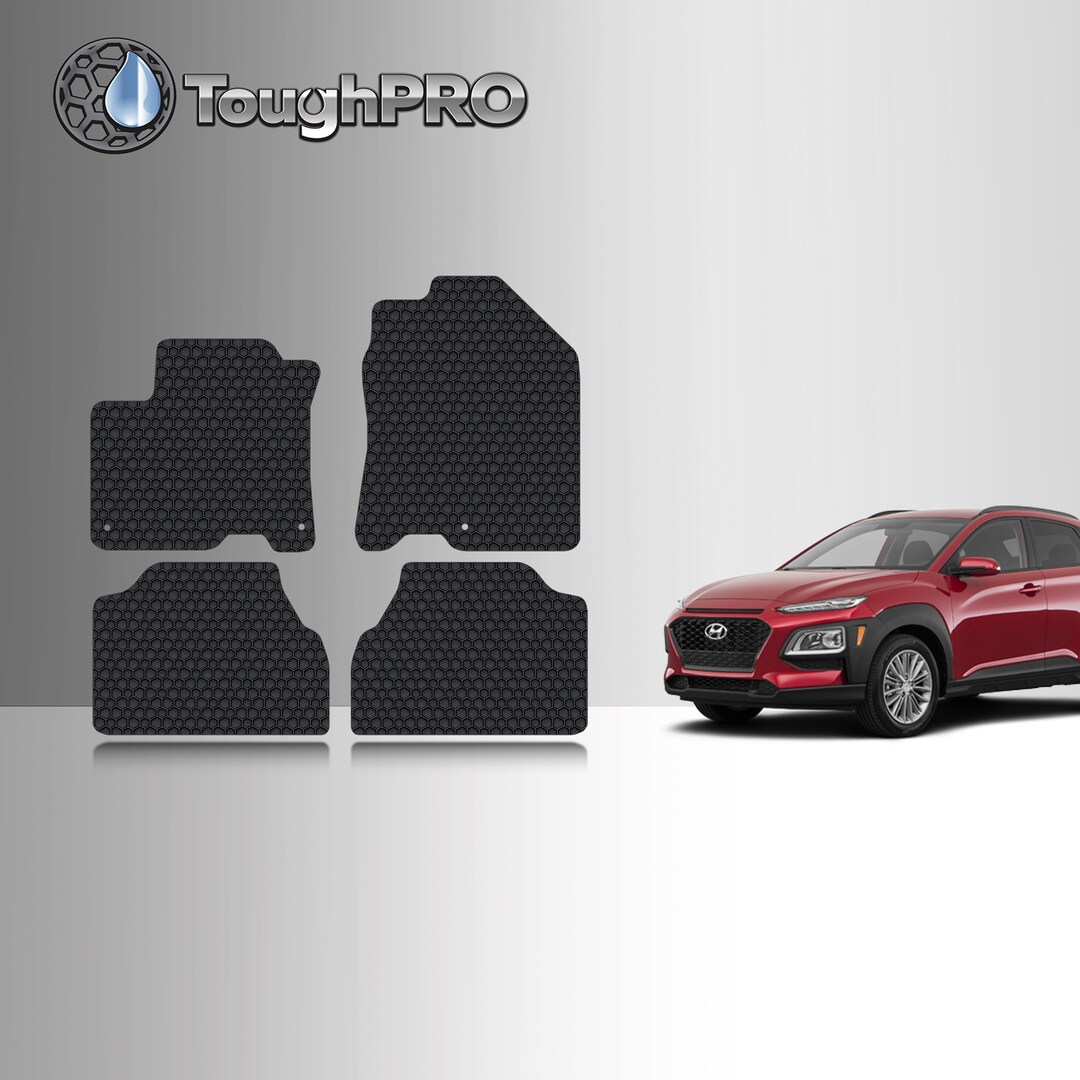 Toughpro Floor Mats Black for Hyundai Kona Electric All Weather 2022