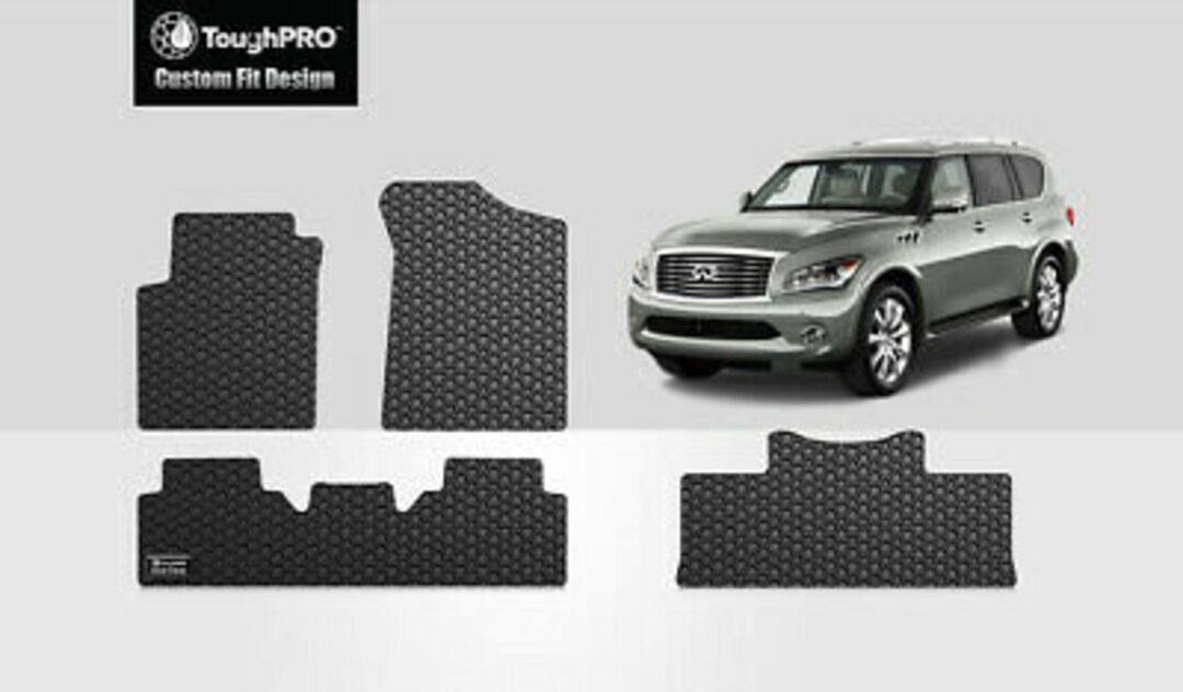 Toughpro Floor Mats 3rd Row Black for Infiniti QX56 All Weather 2011