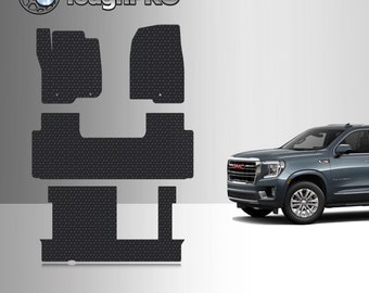 ToughPRO Floor Mats + 3rd Row Black For GMC Yukon Denali 2nd Row Bench 2021-2025