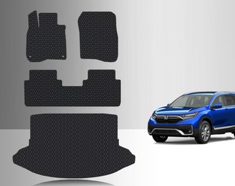 ToughPRO Full Set Floor Mats Black For Honda CR-V Down Position No Speaker All Weather Custom Fit 2017-2022