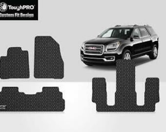 ToughPRO Floor Mats + 3rd Row Black For GMC Acadia Denali Bucket 2017-2023