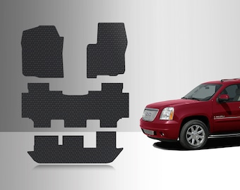 ToughPRO Floor Mats + 3rd Row Black For GMC Yukon XL 2nd row Bench 2000-2006
