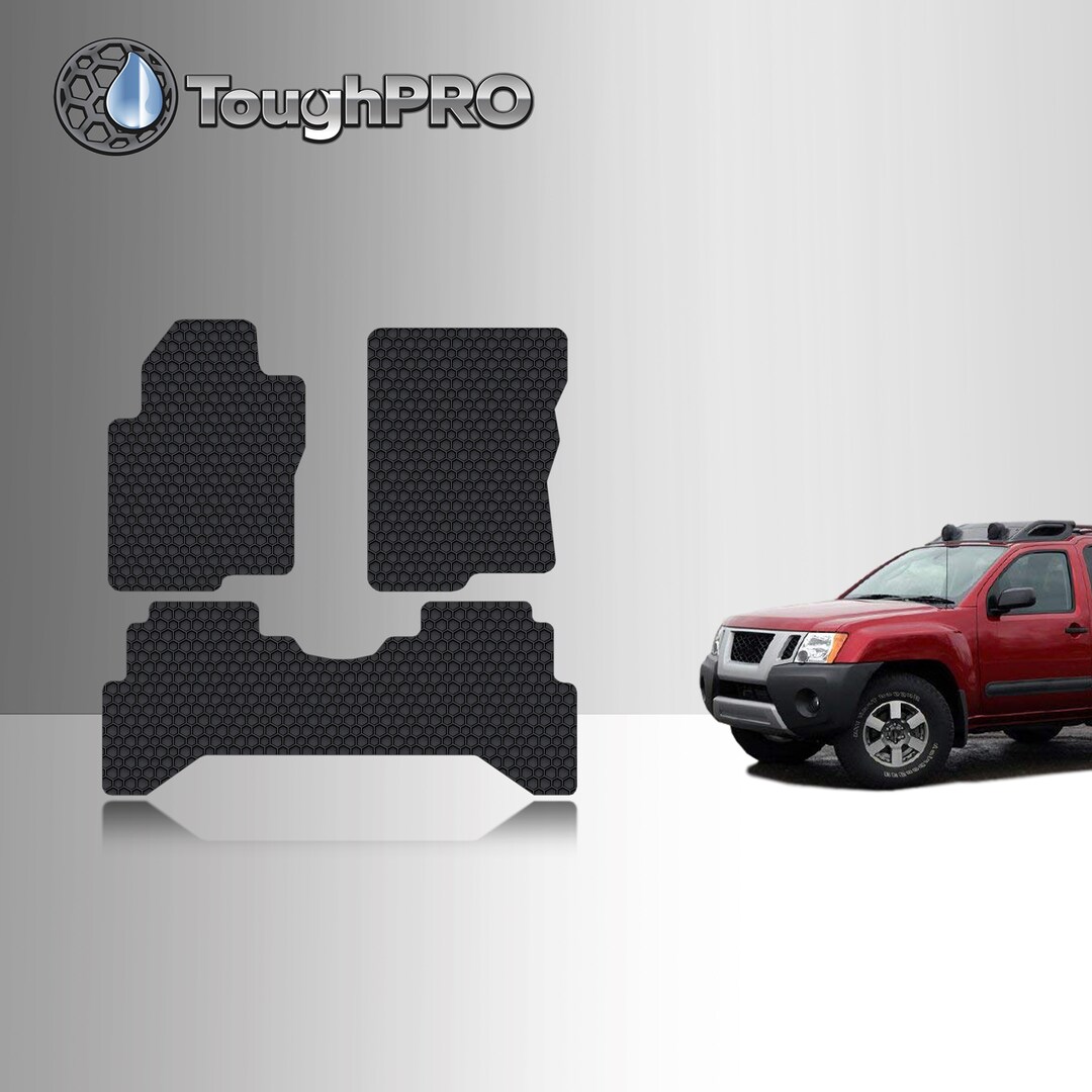 Toughpro Floor Mats Black for Nissan Xterra All Weather Custom Fit 2008
