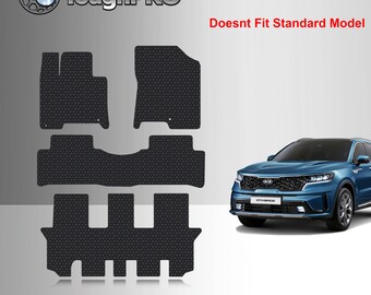 ToughPRO Floor Mats + 3rd Row Black For KIA Sorento Hybrid 2nd Row Bench All Weather 2021-2025