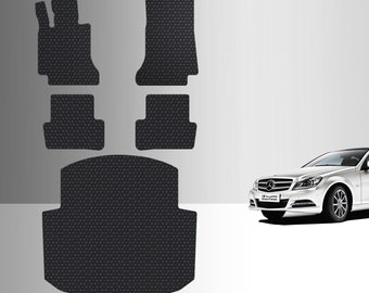 ToughPRO Full Set Floor Mats Black For Mercedes Benz C Class All Weather Custom Fit 2008-2014