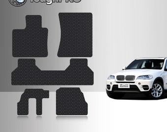 ToughPRO Floor Mats + 3rd Row Black For BMW X5 All Weather Custom Fit 2007-2013