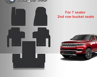 ToughPRO Floor Mats + 3rd Row Black Rubber For Jeep Wagoneer 7 Seater 2022-2025