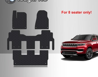 ToughPRO Floor Mats + 3rd Row Black Rubber For Jeep Grand Wagoneer 8 Seater 2022-2025