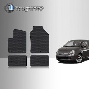 ToughPRO Floor Mats Black For Fiat 500e All Weather Custom Fit 2013-2020