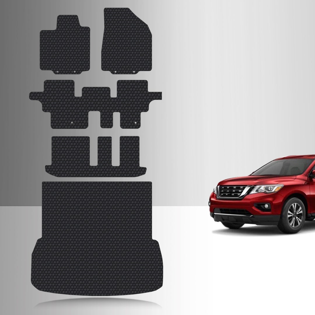 Toughpro Floor Mats + 3rd Row Black for Nissan Pathfinder All Weather 2005-2012