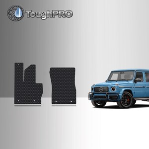 ToughPRO Front Mats Black For Mercedes-Benz G Class All Weather Custom Fit 2019-2023