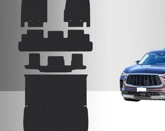 ToughPRO Full Set Floor Mats Black For Infiniti QX60 2nd Row Bucket All Weather Custom Fit 2022-2025