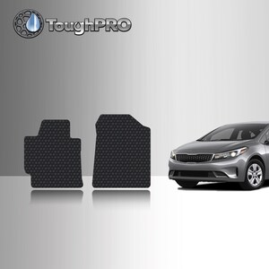 ToughPRO Front Mats Black For KIA Forte All Weather Custom Fit 2014-2018