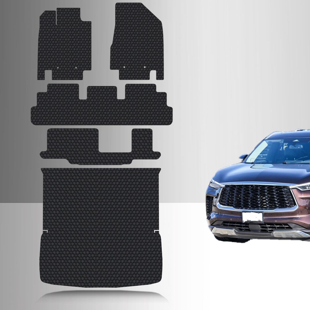 ToughPRO Full Set Floor Mats – Black All-Weather Rubber For Infiniti QX55 2022-2025