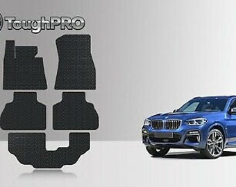ToughPRO Floor Mats + 3rd Row Black For BMW X7 Bench All Weather 2019-2025