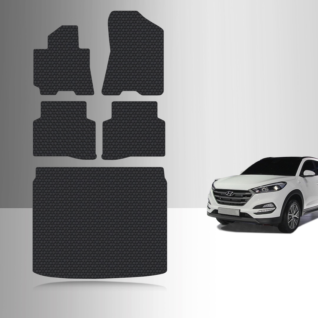 Toughpro Full Set Floor Mats Black for Hyundai Tucson All Weather ...
