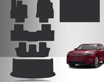 ToughPRO Floor Mats + 3rd Row + Cargo 3rd Row Down Black For Lexus TX 8 Seater 2024-2025