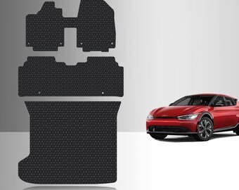 ToughPRO Full Set Floor Mats Black For KIA EV6 All Weather Custom Fit 2022-2024
