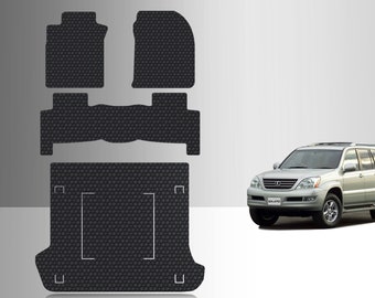ToughPRO Full Set Floor Mats Black For Lexus GX470 With Cutouts All Weather Custom Fit 2003-2009