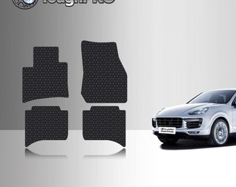 thumbnail image 2 of Bamboli Rubber Floor Mat Set For Porsche Cayenne 2003-2010 – Beige/Tan – Front & Rear 2 of 5