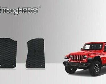 ToughPRO Front Mats Black For Jeep Gladiator All Weather Custom Fit 2020-2024