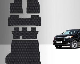 ToughPRO Full Set Floor Mats BLACK For Toyota Highlander 2nd Row Bench All Weather 2014-2019