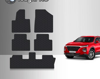 ToughPRO Floor Mats + 3rd Row Black For Hyundai Santa Fe XL All Weather 2019