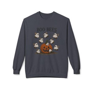 Faux Beaded Styled Boo Bees Halloween pumpkin crewneck sweatshirt | ghost bees design Bild 7